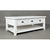 Artisan's Craft Coffee Cocktail Table in Weathered White